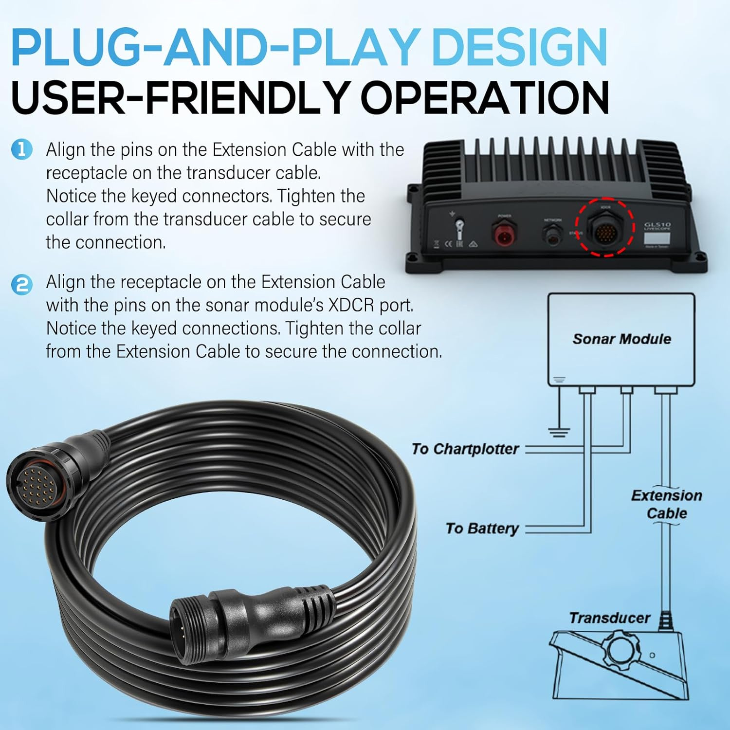 010-12855-00 Ship Transducer E - Fish Finder Cable incelemesi ve fiyatı
