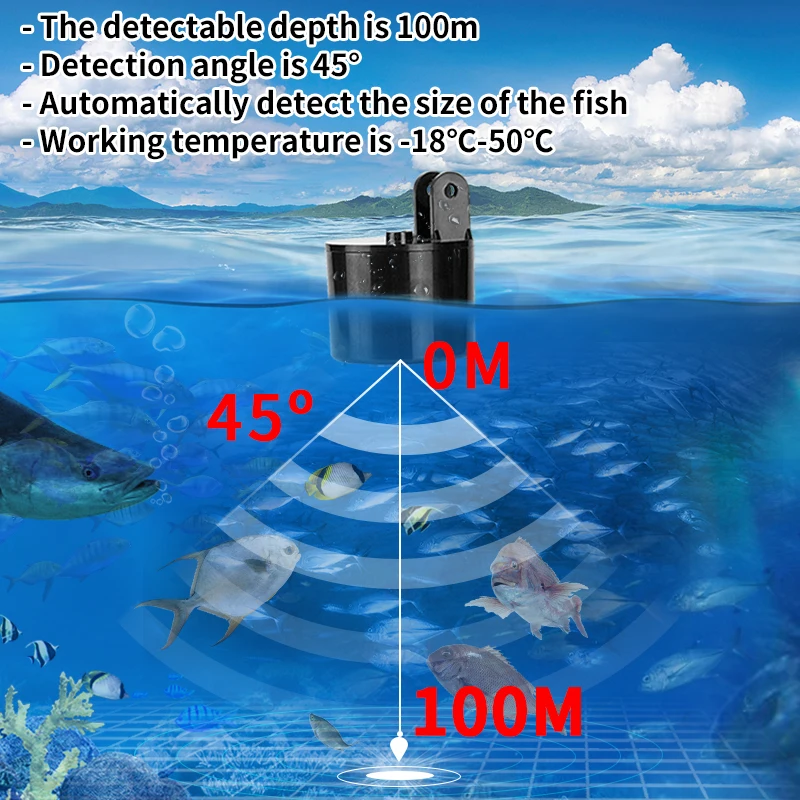 Alarm 100M Portable Sonar Fish - Fish Finder Transducer incelemesi ve fiyatı