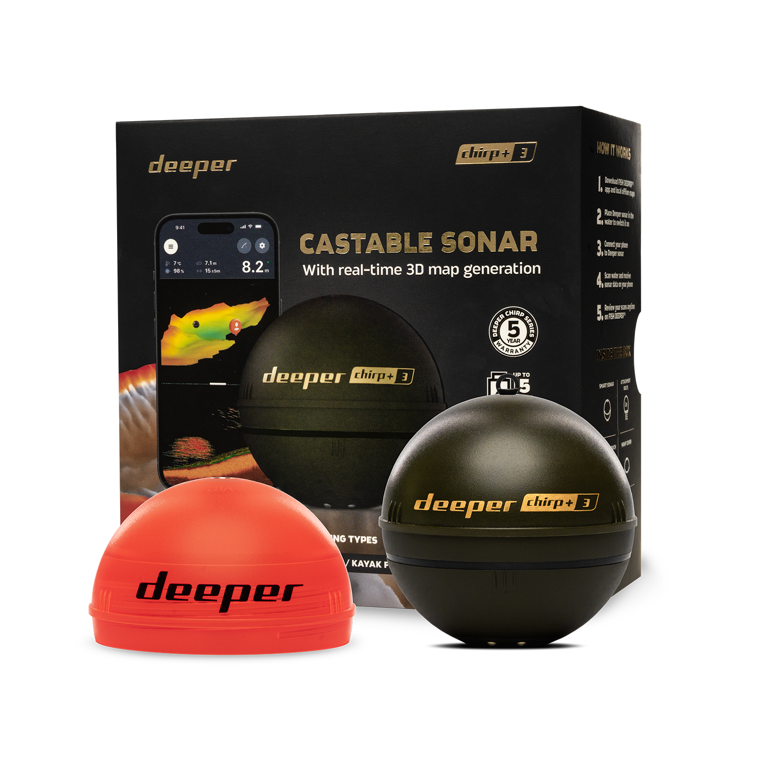 Deeper Smart Sonar Chirp+3 Fis - Fish Finder Transducer incelemesi ve fiyatı