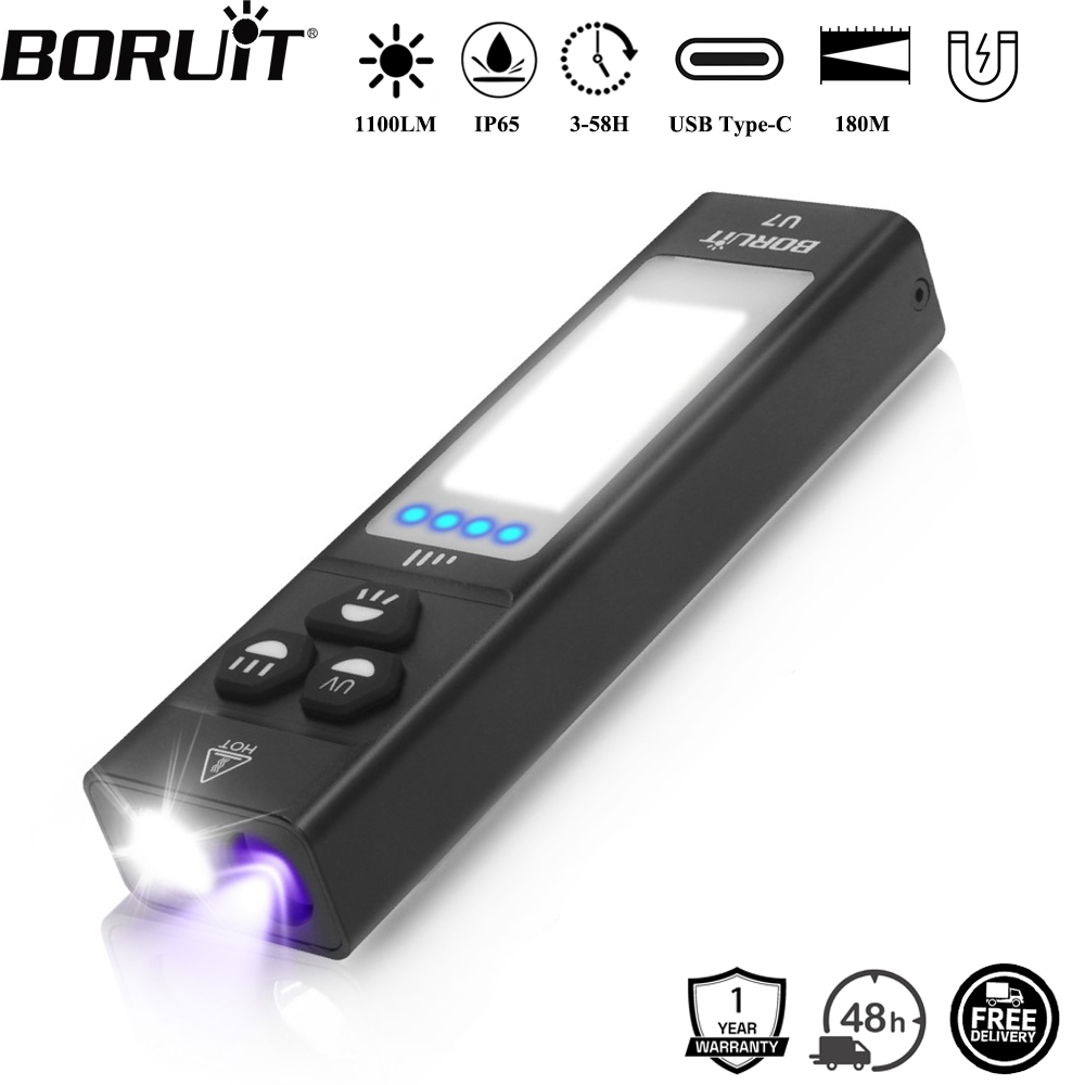 BORUiT U7 UV LED EDC Flashligh - Fishing Light incelemesi ve fiyatı