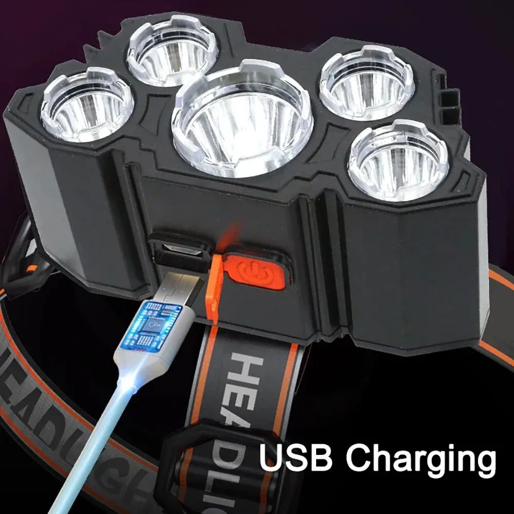 Rechargeable 5 LED Headlamp St - Fish Finder Battery incelemesi ve fiyatı