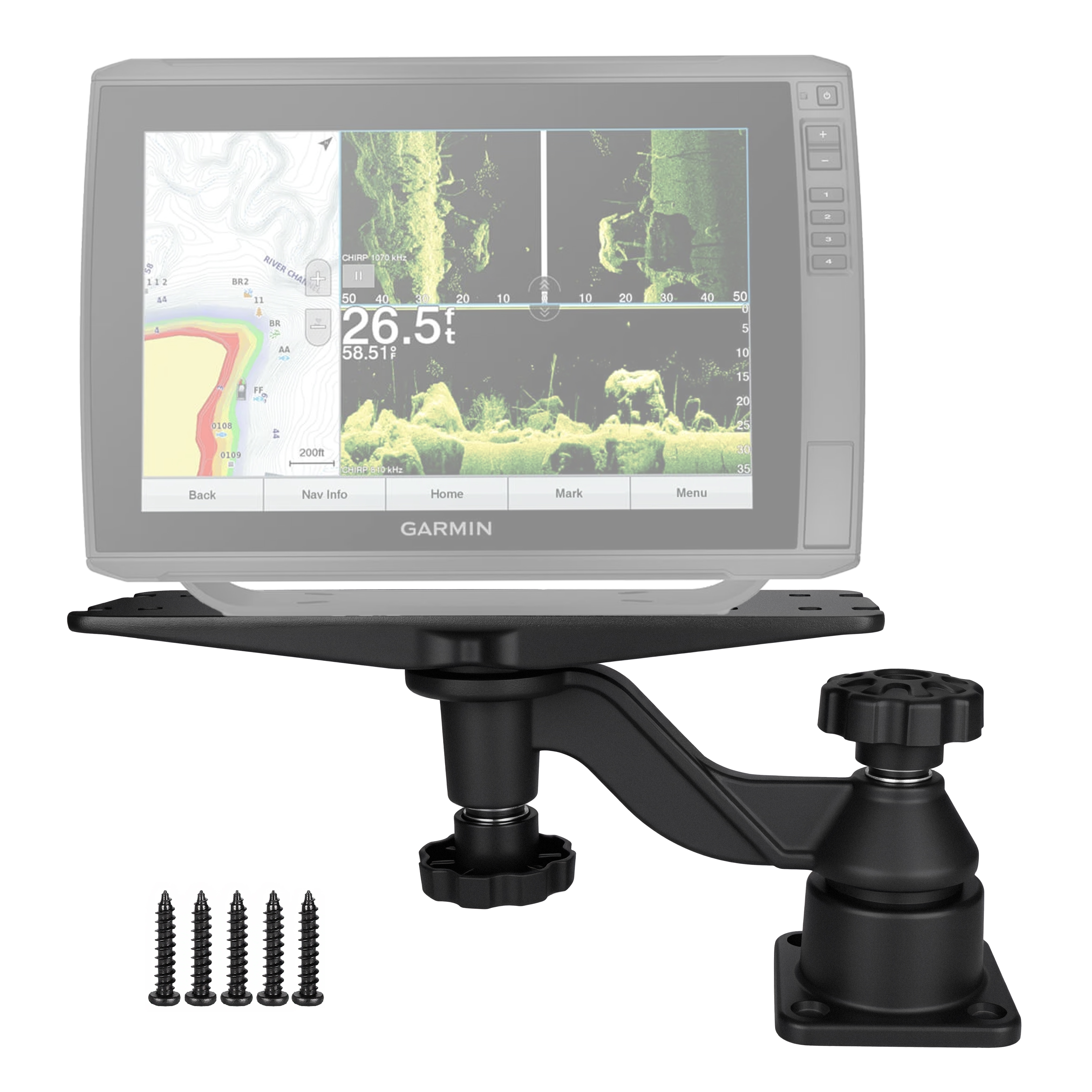 Heavy-duty vertical base mount - Fish Finder Mount incelemesi ve fiyatı