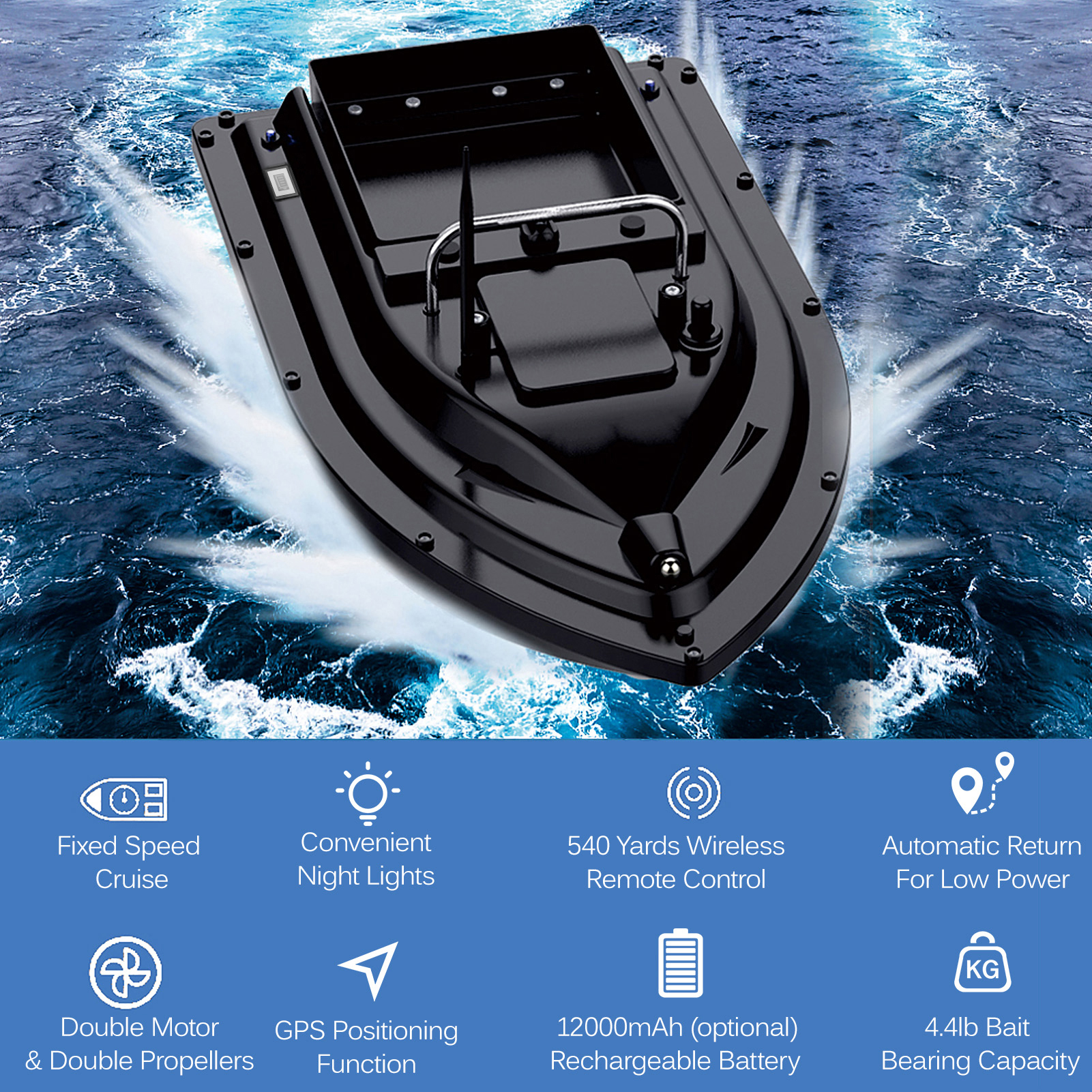 D16E GPS Fishing Bait Boat wit - Fishing Gps incelemesi ve fiyatı