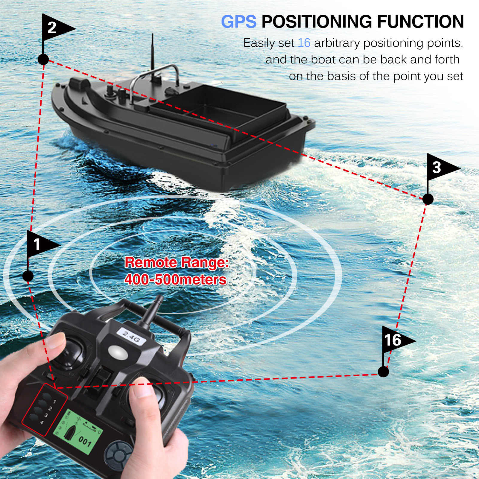 D16E GPS Fishing Bait Boat wit - Fishing Gps incelemesi ve fiyatı